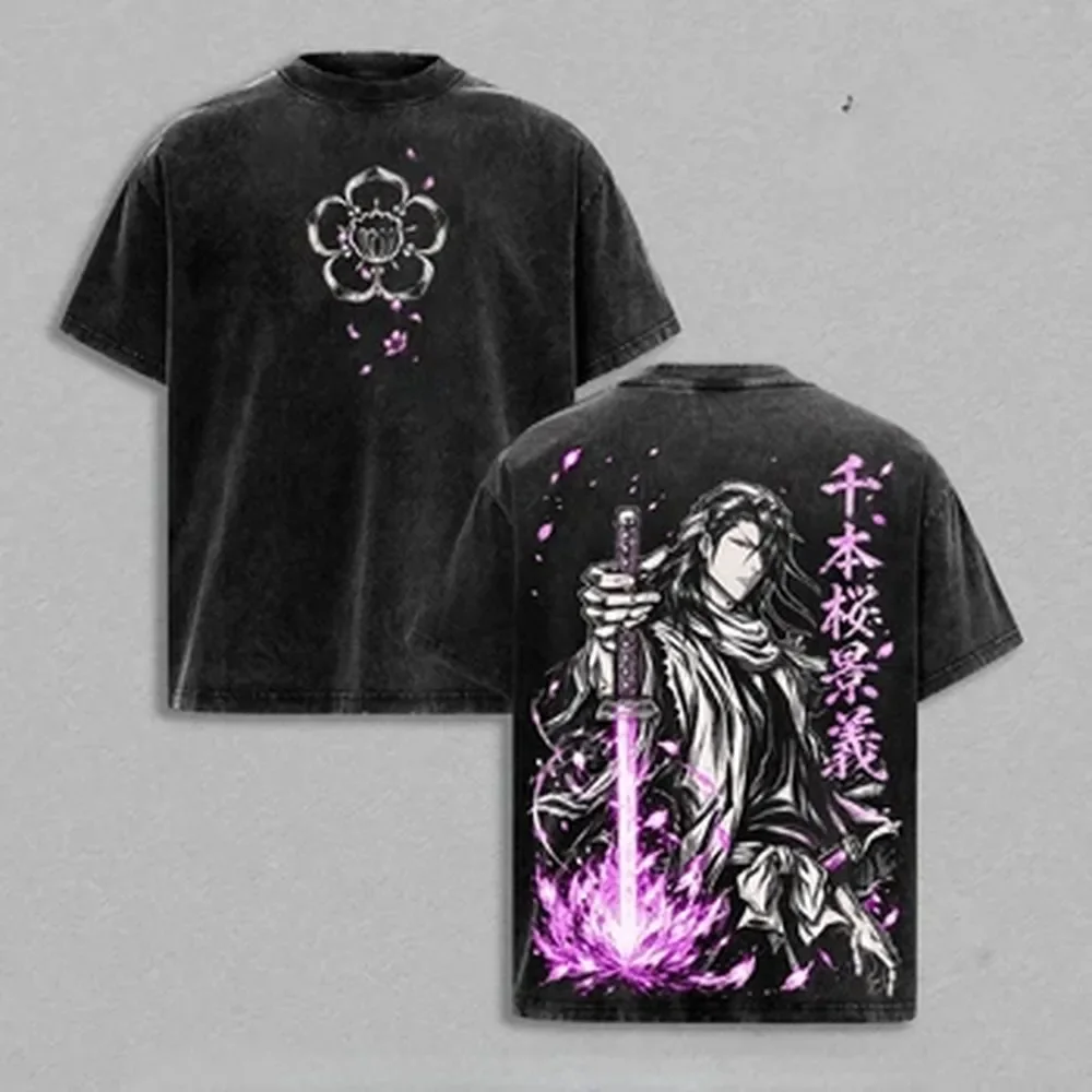 Summer Clothing Italy - Camiseta Kuchiki Byakuya BLEACH, Camiseta Vintage
