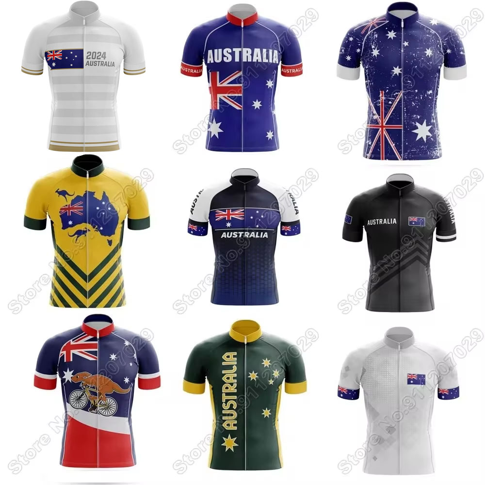 Summer Clothing Australia - Camiseta de ciclismo del equipo nacional