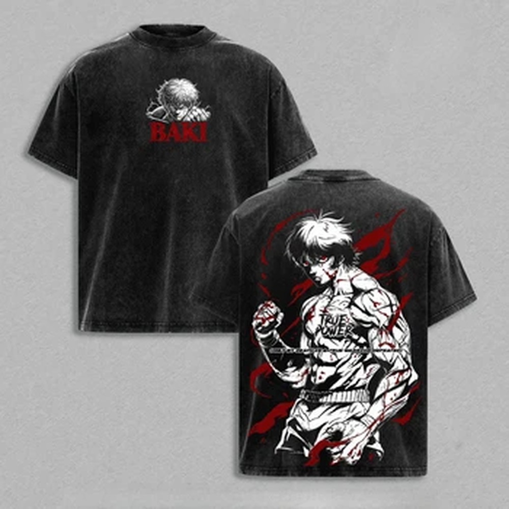 Japanese Summer Clothing Men - Camiseta de Anime Japonés Baki, Estilo