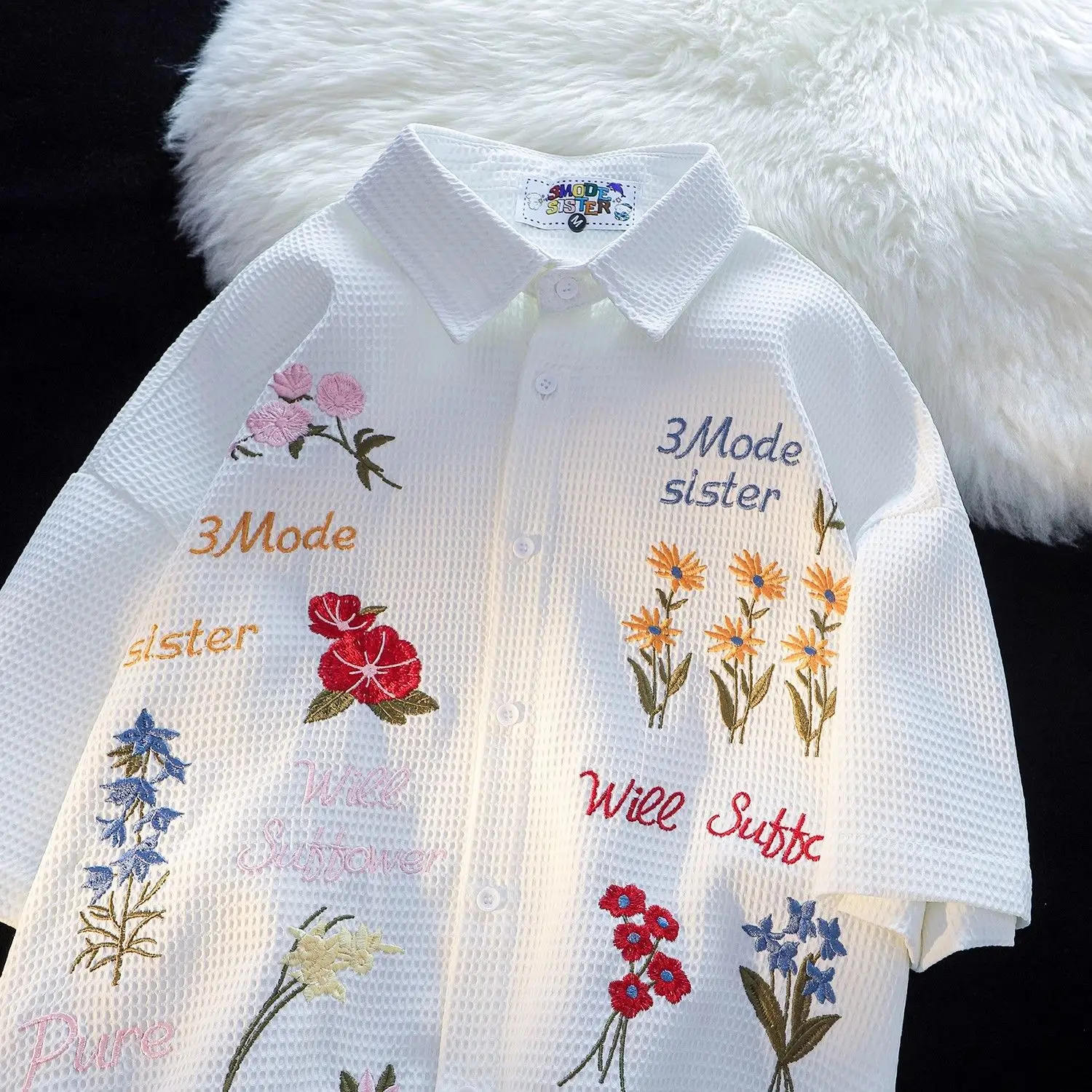 Camisas con bordado Floral de  - Summer Clothing Holiday reseña y precio