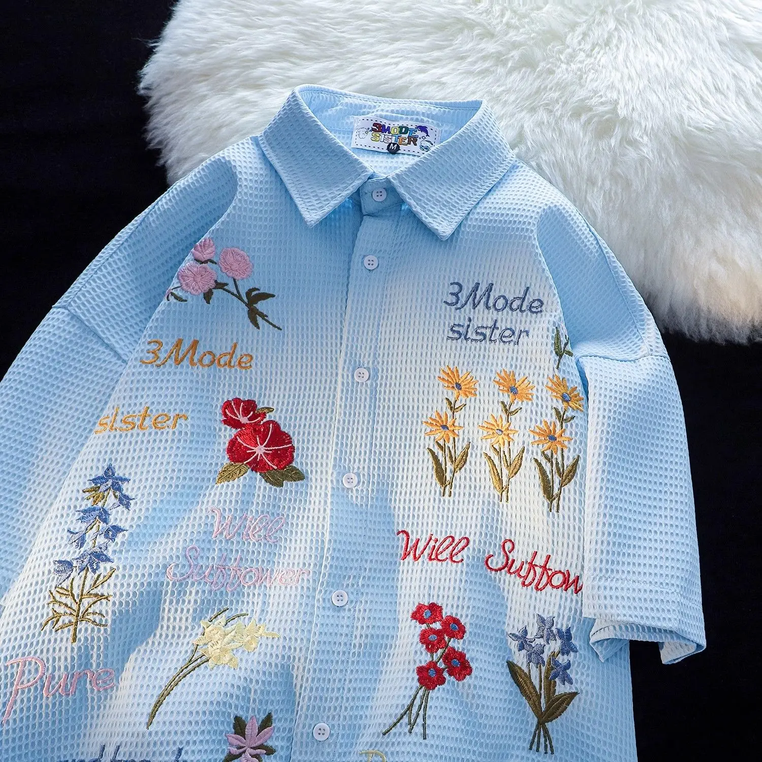 Camisas con bordado Floral de  - Summer Clothing Holiday reseña y precio