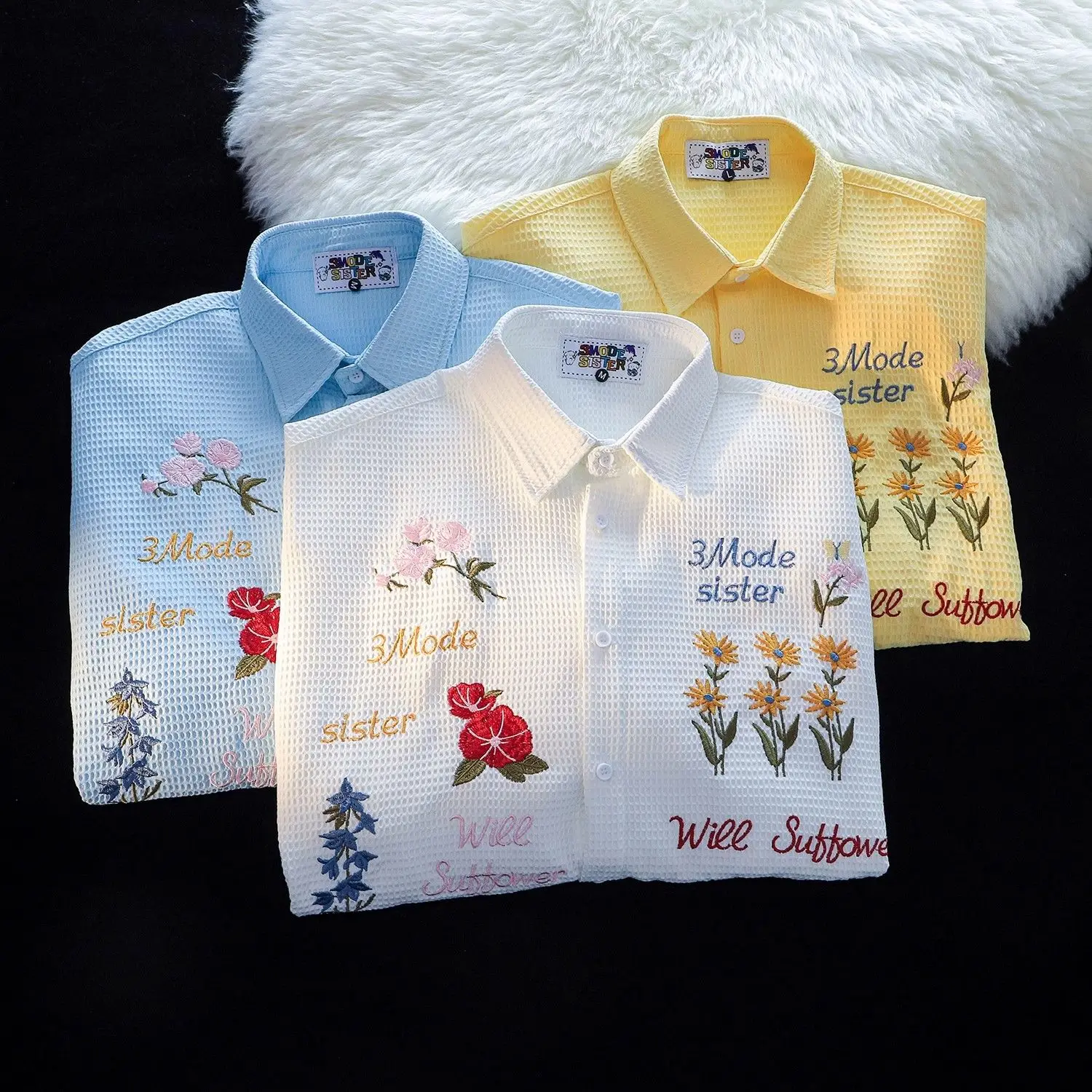 Camisas con bordado Floral de  - Summer Clothing Holiday reseña y precio