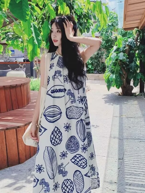 Vestido de verano holgado con  - Summer Clothing Tagline reseña y precio