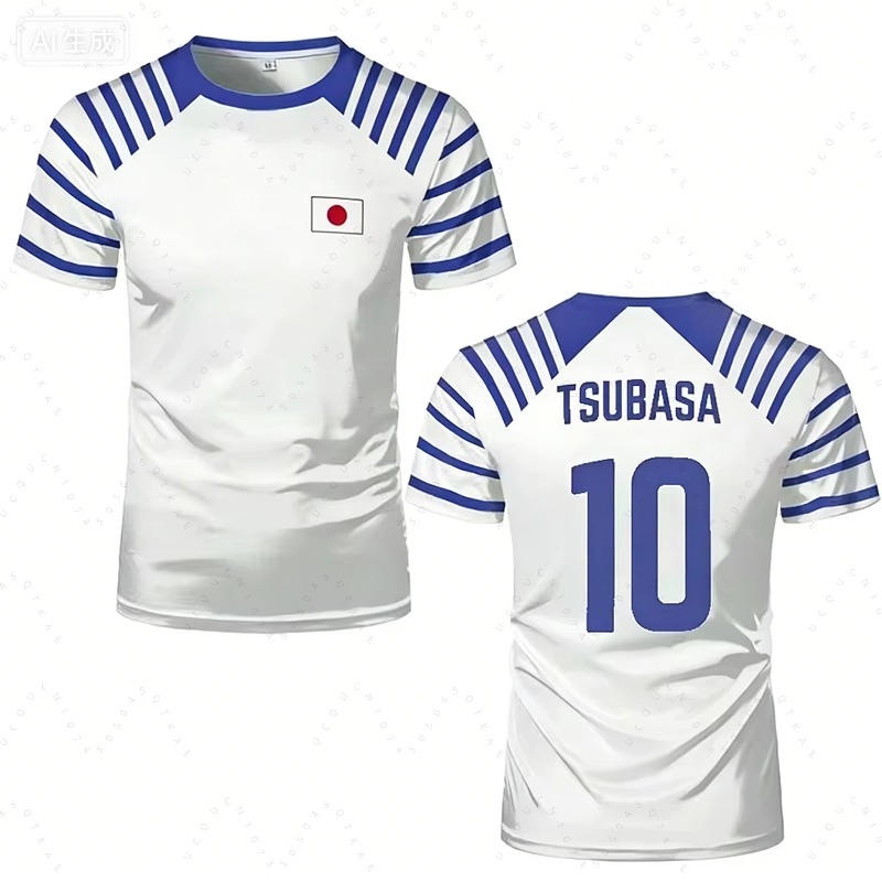 Camiseta de Anime Captain Tsub - Japanese Summer Clothing Men reseña y precio