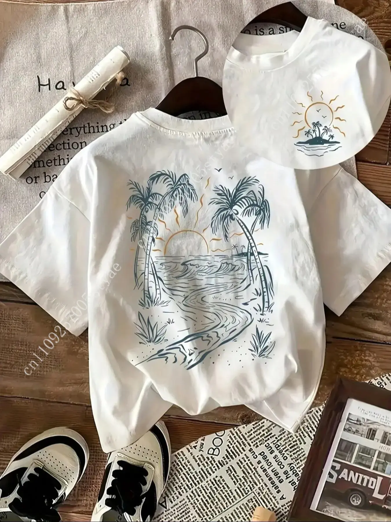 Camiseta de cuello redondo con - Summer Quilt reseña y precio