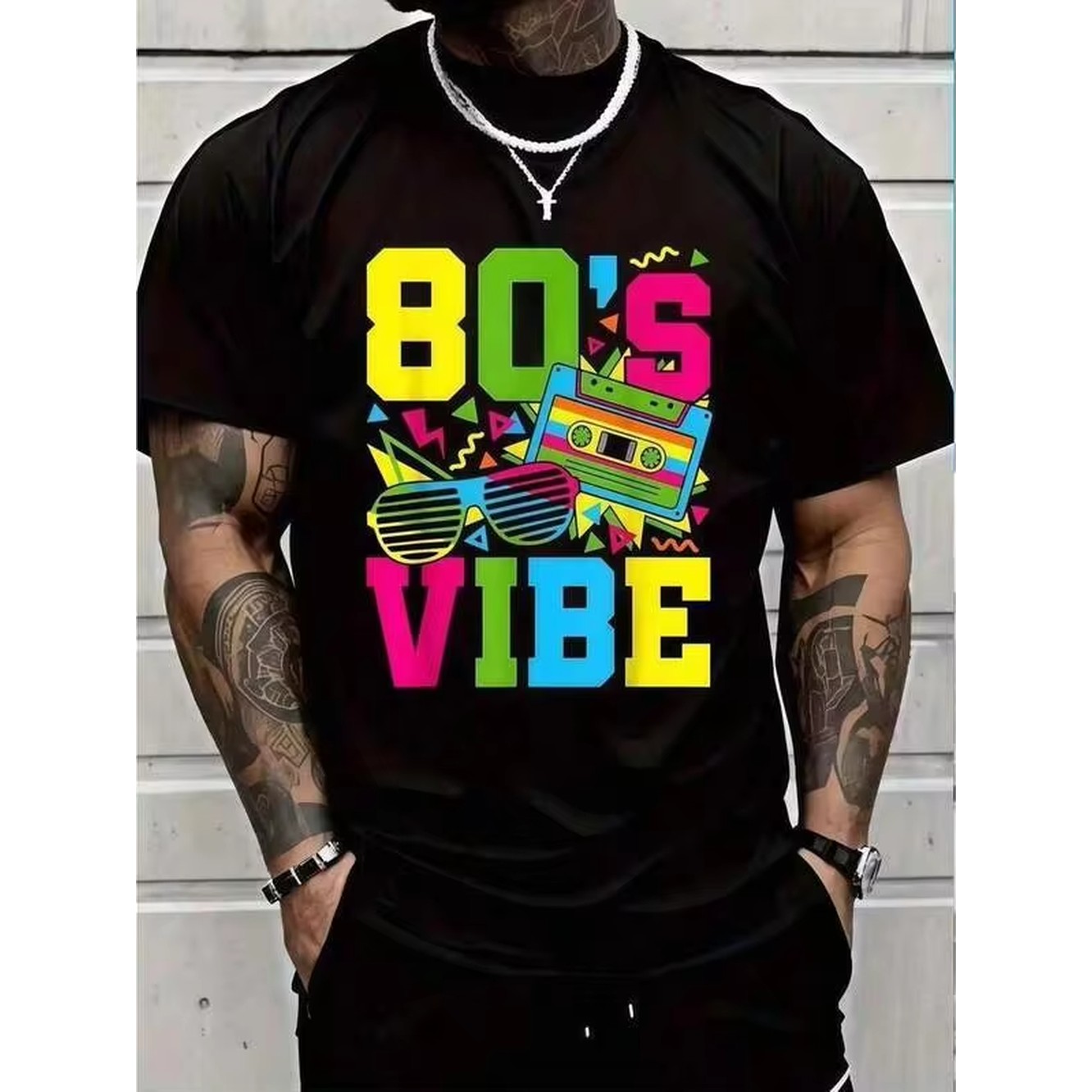 1 camiseta negra con estampado - Summer Clothing Italy reseña y precio