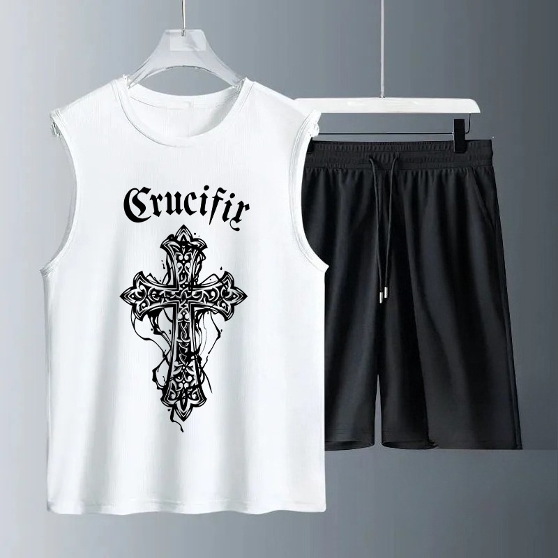 Conjuntos de Camisetas sin Man - Summer Clothing Mens reseña y precio