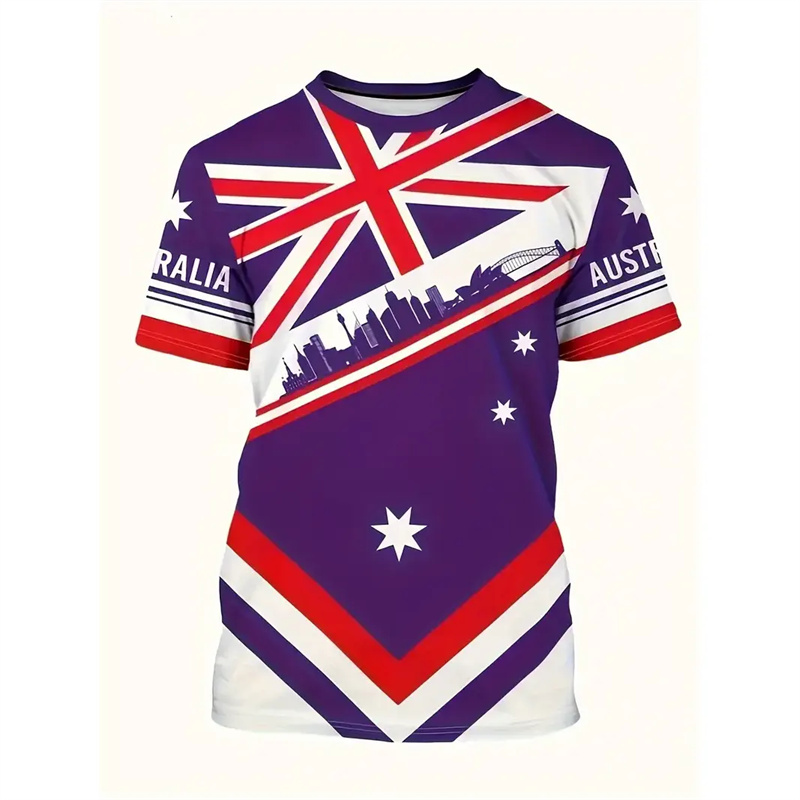 Australia National Flag T-shir - Summer Clothing Australia reseña y precio