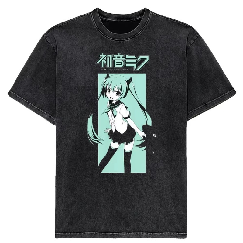 Camiseta Vintage Lavada de Ani - Japanese Summer Clothing Men reseña y precio