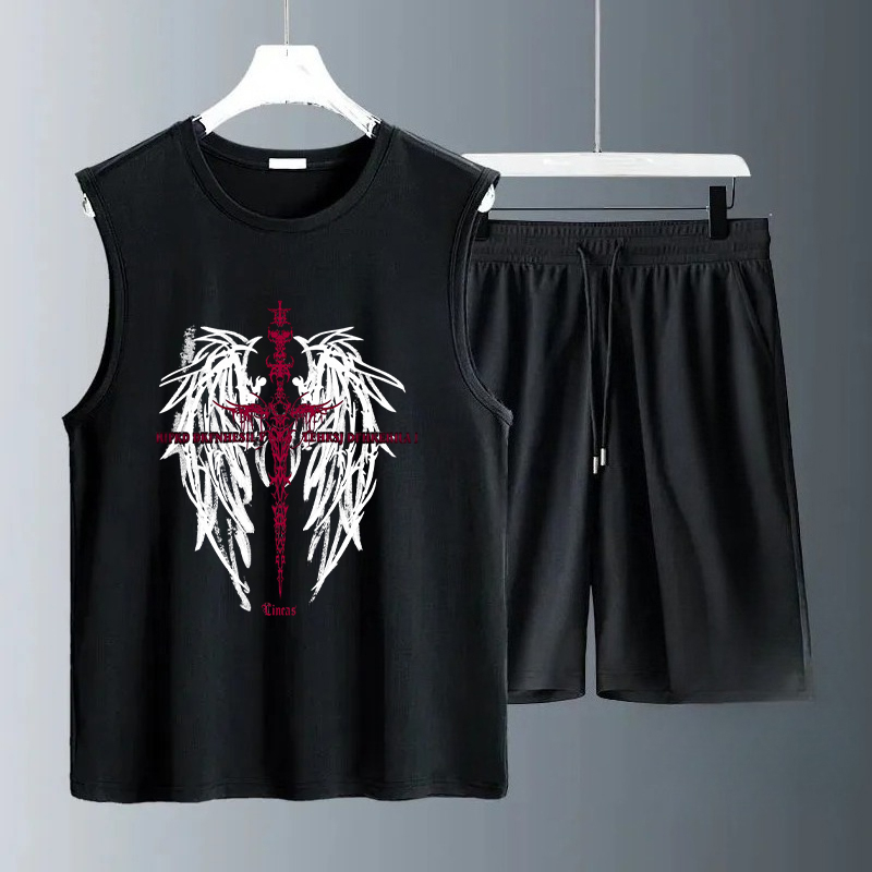 Conjuntos de Camisetas sin Man - Summer Clothing Mens reseña y precio