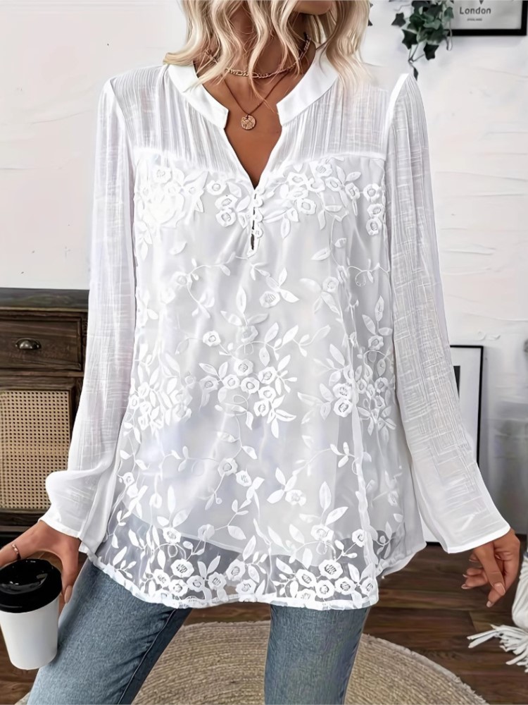 Camisa de encaje blanco a la m - Summer Clothing Holiday reseña y precio