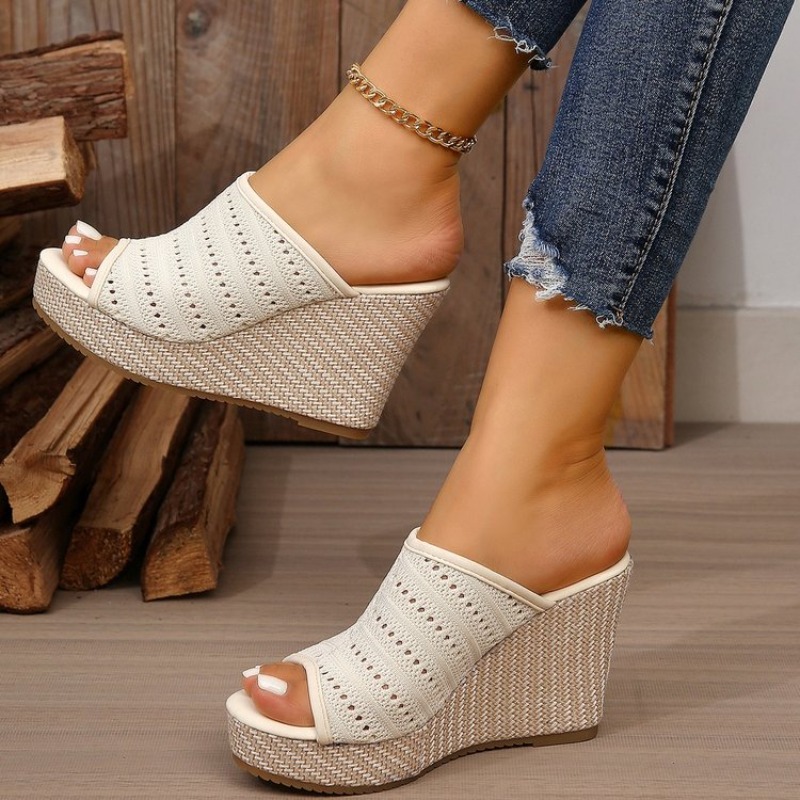 Sandalias de cuña para mujer c - Summer Clothing Fabric reseña y precio
