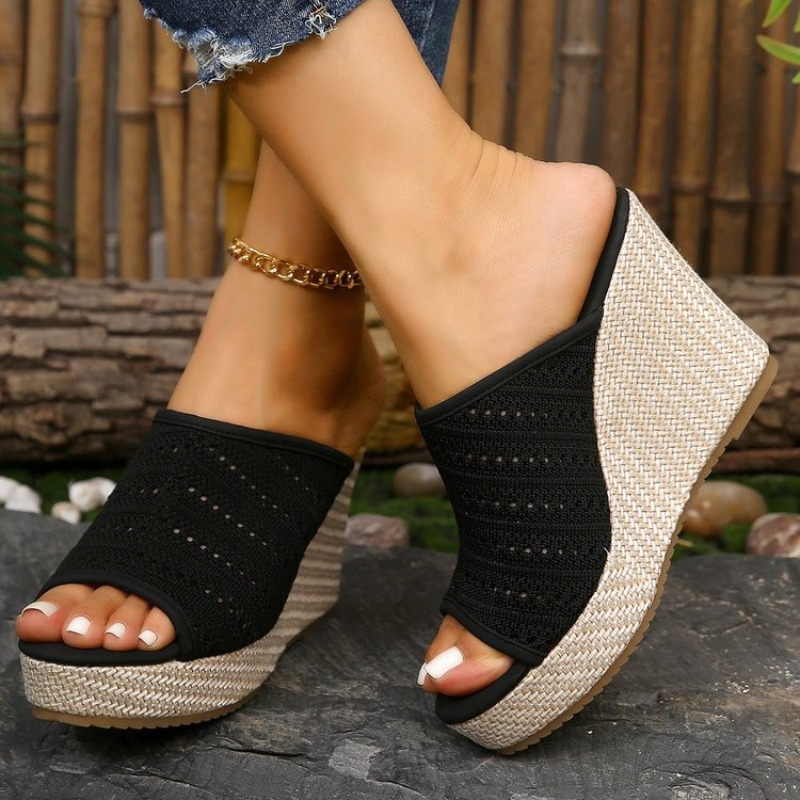 Sandalias de cuña para mujer c - Summer Clothing Fabric reseña y precio