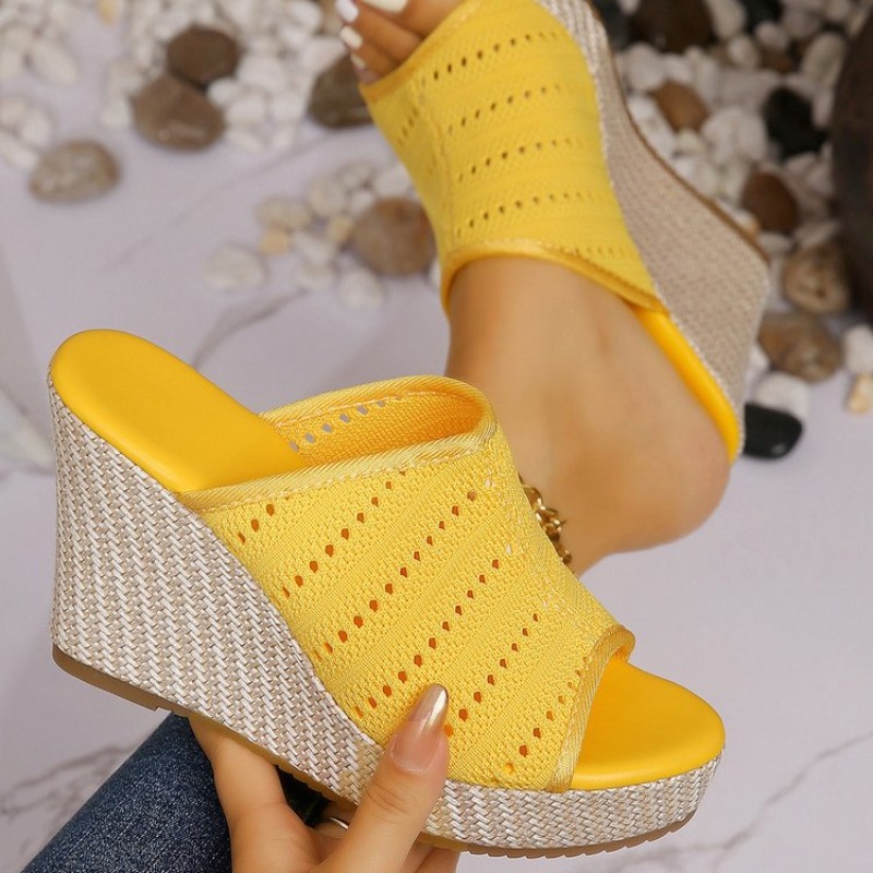 Sandalias de cuña para mujer c - Summer Clothing Fabric reseña y precio