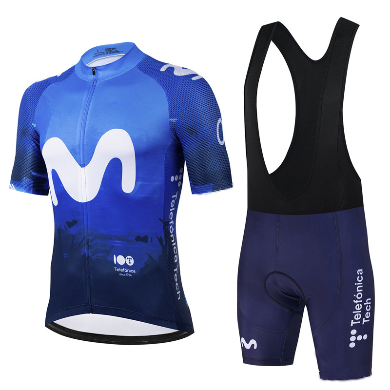 Movistar Pro Team-Camiseta de  - Summer Clothing Men Sale reseña y precio