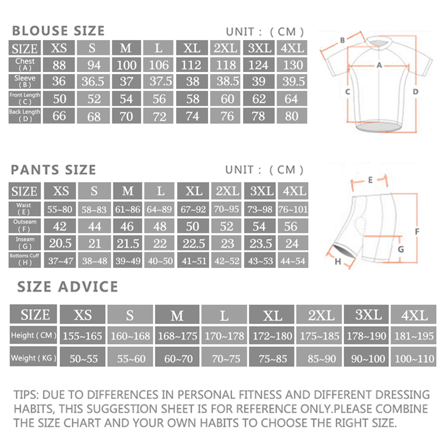 Conjunto de Jersey de Ciclismo - Summer Clothing Men Sale reseña y precio